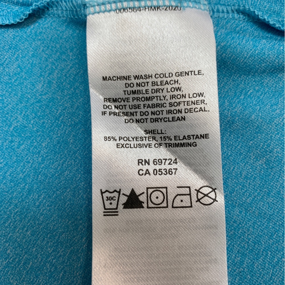 Columbia Sportswear Turquoise Omni-Wick long sleeve vee-neck shirt - Picture 4 of 5
